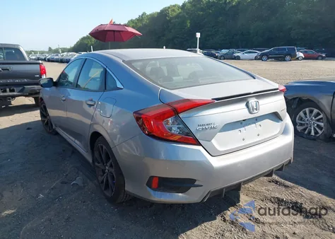 2021 Honda Civic Sport z USA, uszkodzony, nr VIN 2HGFC2F82MH542777